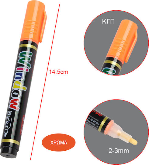 Tpster Marker Orange Tafel Flüssige Kreide