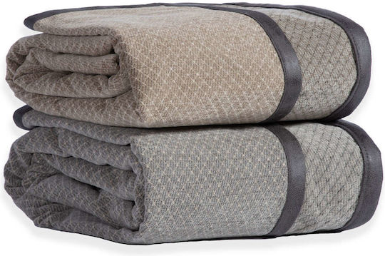 Nef-Nef Homeware Brand Ριχτάρι Τριθέσιου Καναπέ Δύο 'Οψεων Ζακάρ 170x300εκ. Beige