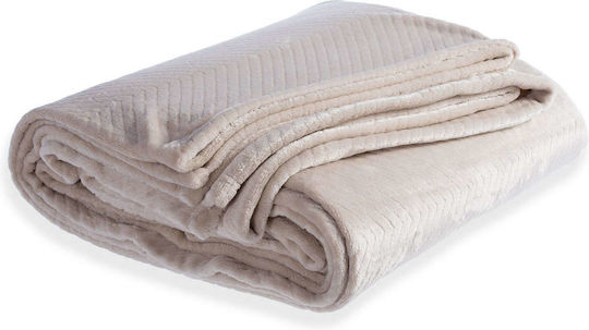 Nef-Nef Homeware Dakari Ριχτάρι Τριθέσιου Καναπέ Ζακάρ 180x300εκ. Ecru