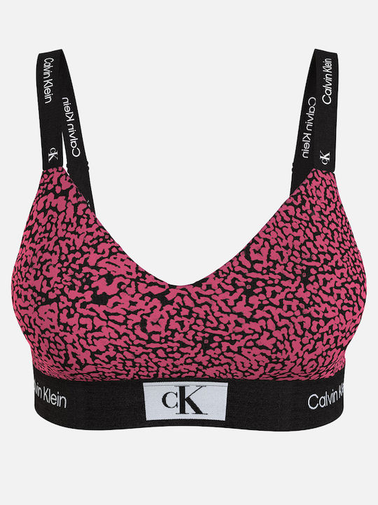 Calvin Klein Femei Sutien sport Fuchsia cu umplutură și Căptușeală ușoară