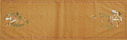 Kentia Ράνερ Βαμβακερό Σετ 2τμχ Mushroom Ocher 50x160εκ.
