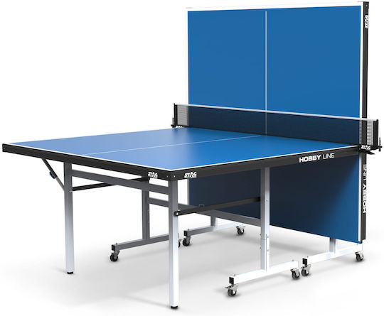 Stag Hobby Πτυσσόμενo Τραπέζι Ping Pong Εσωτερικού Χώρου Μπλε