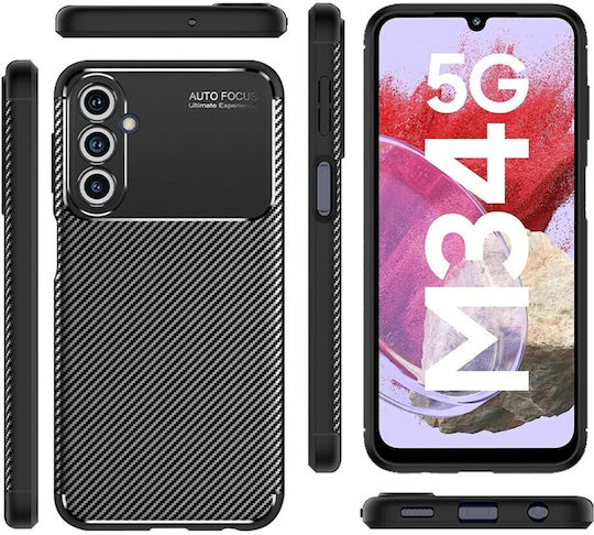 Ancus Umschlag Rückseite Silikon Schwarz (Samsung SM-M346 Galaxy M34)