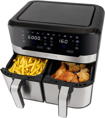 Heinrich's 236-0039 Air Fryer with Double Detachable Basket 9lt Black