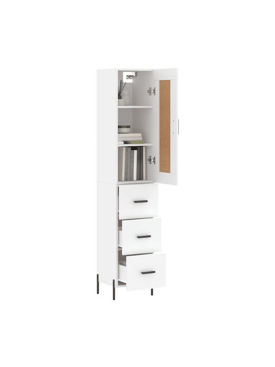 Schrank Boden Weiß 34.5x34x180cm
