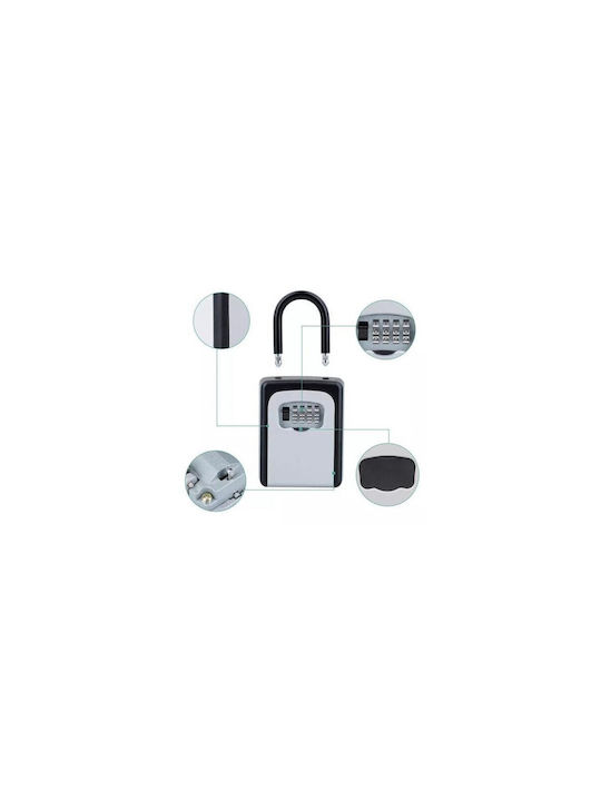 Combination Key Holder with Horseshoe Metallic and Combination Dial 9.2x4.2x11.6cm