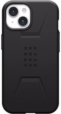 UAG Civilian Umschlag Rückseite Silikon Schwarz (iPhone 15)