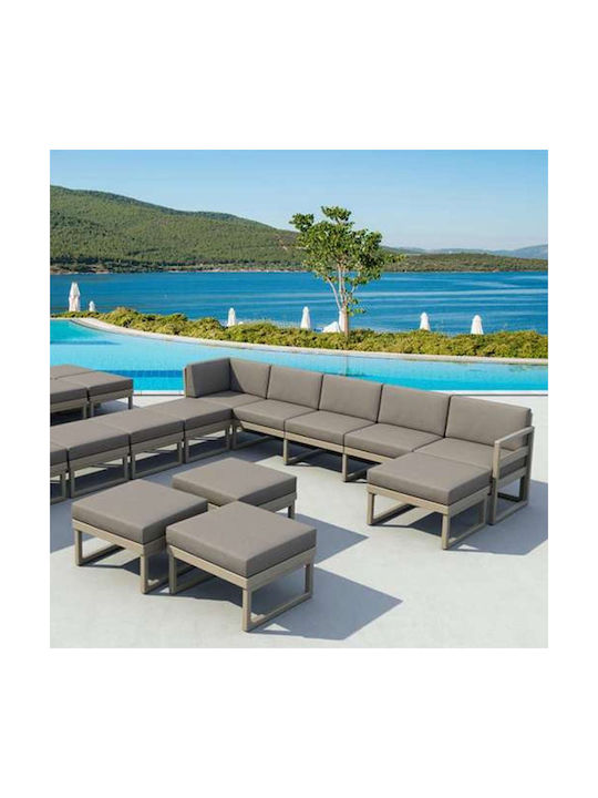 Siesta Exclusive Garden Chair Cushion with Backrest Mykonos Light Brown 2 Pieces 65x30cm