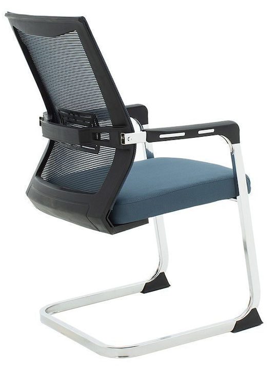 Visitor Chair with Arms Blue 48x51x98cm