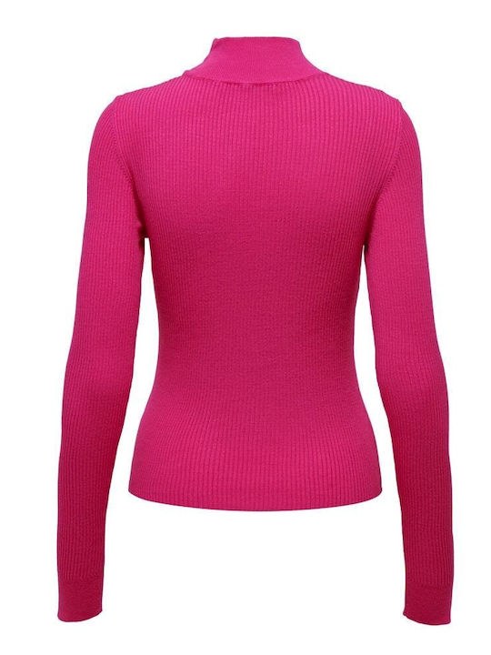 Only Damen Sportliches Bluse Langärmelig Fuchsia Purple