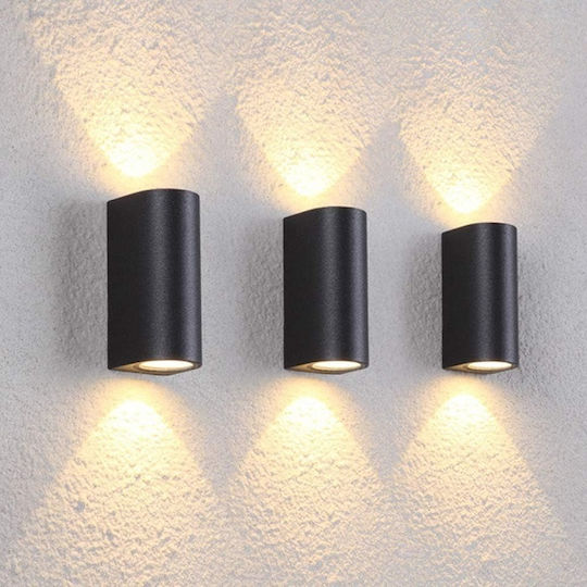 Modern Lamp Wall with Integrated LED and Warm White Light 6.5x7x6.5cm