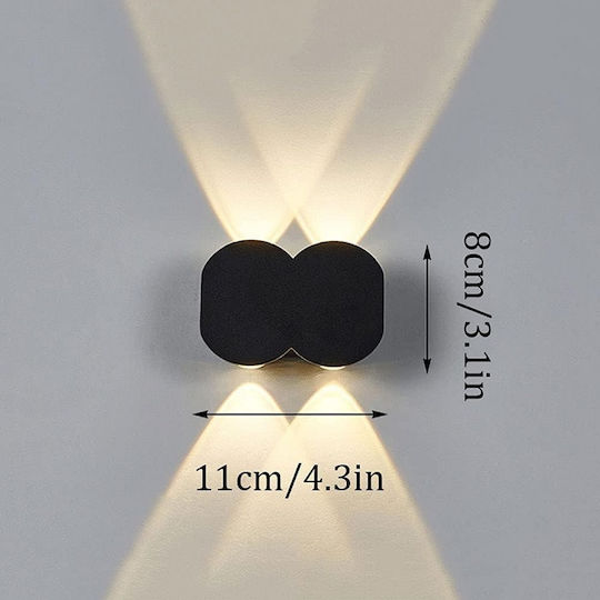 TK Lighting Φωτιστικό Τοίχου LED Μαύρο 8x8x8εκ. TK Lighting Φωτιστικό Τοίχου LED Μαύρο 8x8x8εκ.