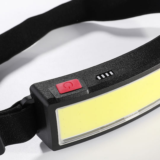 Ideahellas Rechargeable Headlamp LED IP64 with Maximum Brightness 1600lm 3pcs Black