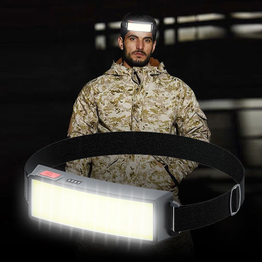 Ideahellas Rechargeable Headlamp LED IP64 with Maximum Brightness 1600lm 5pcs Black