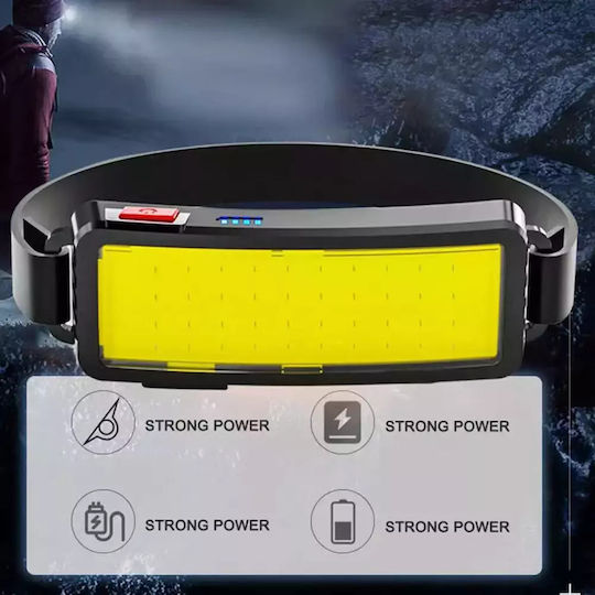 Ideahellas Rechargeable Headlamp LED IP64 with Maximum Brightness 1600lm 5pcs Black
