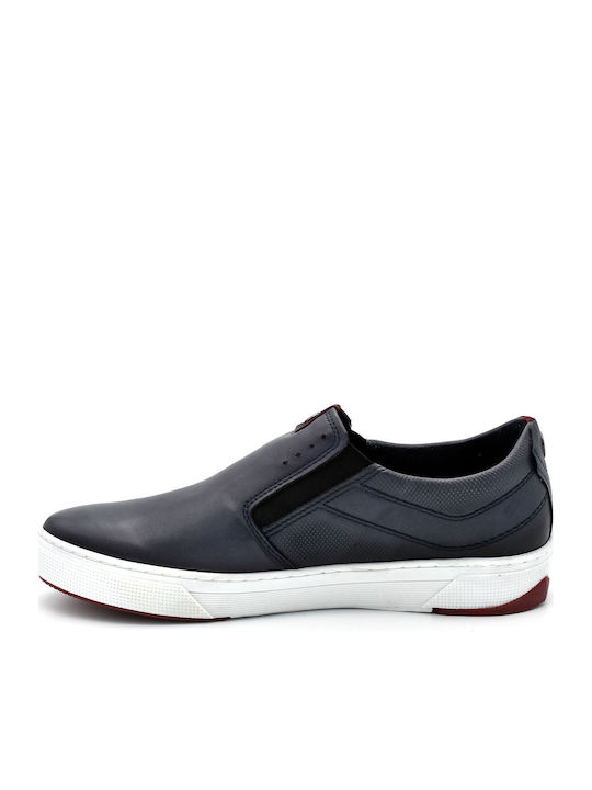 Δερμάτινα Ανδρικά Slip-On Μπλε