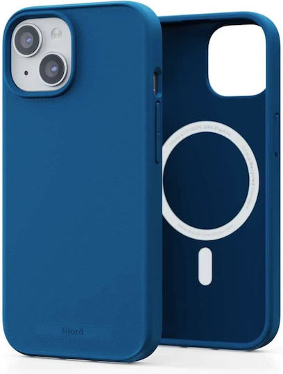 Njord Umschlag Rückseite Kunststoff 2mm Blau (iPhone 15)