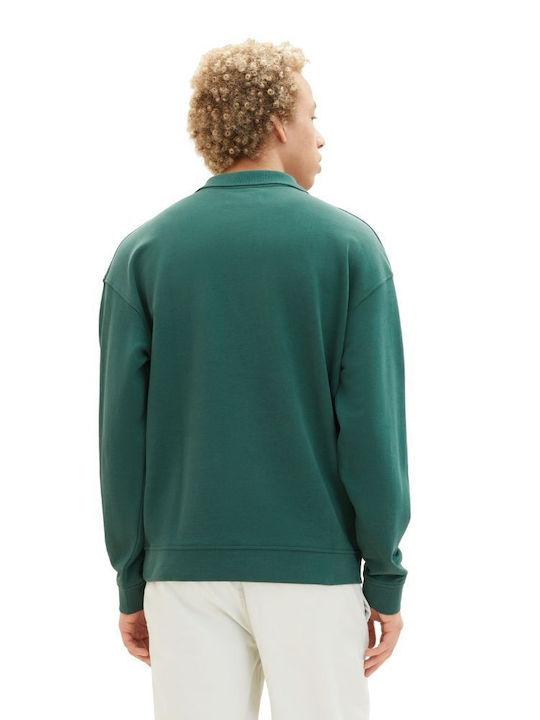 Tom Tailor Men's Long Sleeve Blouse Polo Green