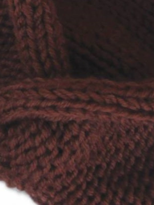 Unisex Headband Πλεκτό σε Καφέ χρώμα