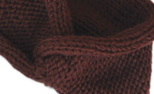 Knitted Beanie Cap Brown