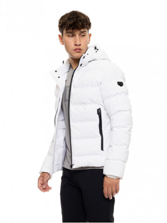 Biston Herren Winter Jacke Puffer Weiß