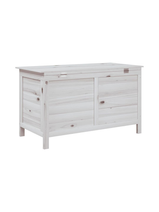 vidaXL Cutie de depozitare pentru exterior Lemn Alb L99xW49.5xH58.5buc