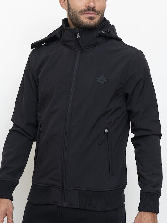 Winter Jacket Softshell Waterproof and Windproof Black