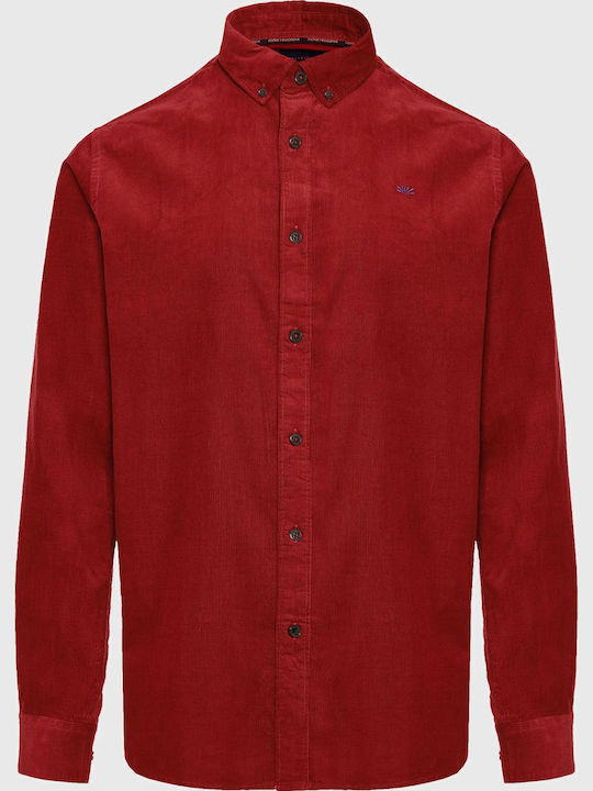 Long-sleeved Corduroy Shirt Brick