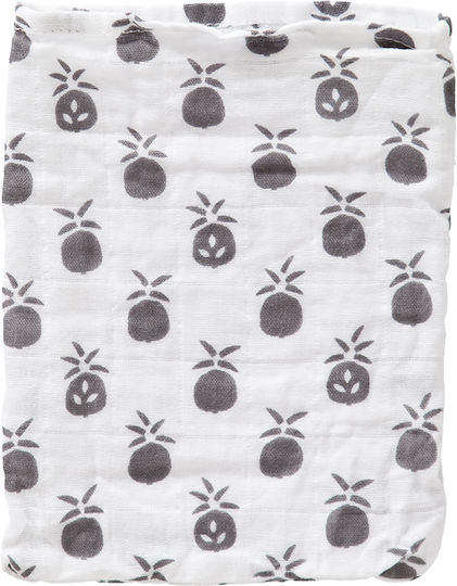 Fresk Pineapple Σελτεδάκια από Μουσελίνα Γκρι 12x16εκ. 3τμχ