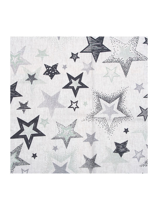 Dimcol Star Cotton Swaddle Wrap Gray 80x80cm.