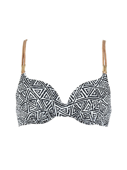 Naturana Triangle Bikini Top Multicolour