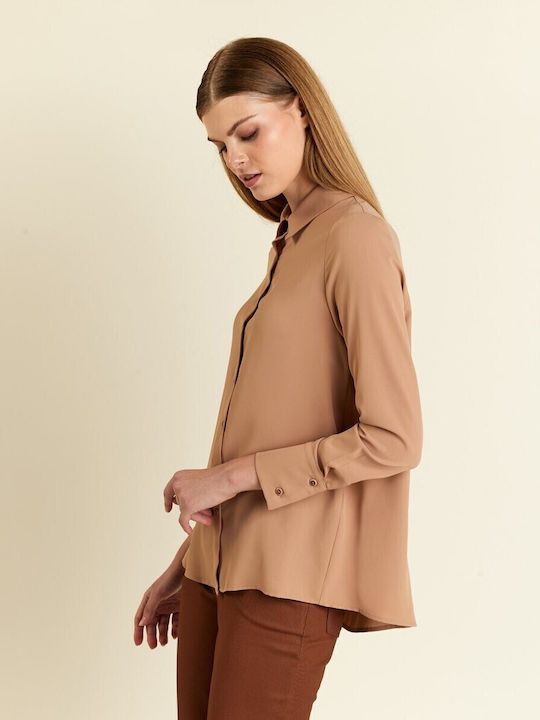 Women's Long Sleeve Shirt Beige