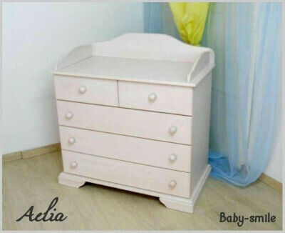 Aelia Βρεφική Συρταριέρα με 5 Συρτάρια Λευκή 99x50x108cm Aelia Βρεφική Συρταριέρα με 5 Συρτάρια Λευκή 99x50x108cm