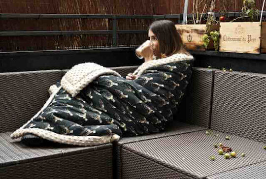 La Millou Velvet Blanket Royal Arrows White 140x200cm La Millou Velvet Blanket Royal Arrows White 140x200cm