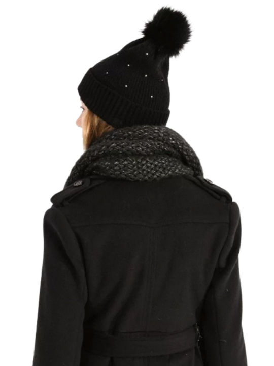 Molly Bracken Knitted Beanie Cap Black