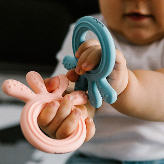 Babyono Octopus Beißring für das Zahnen aus Silikon für 0 m+
