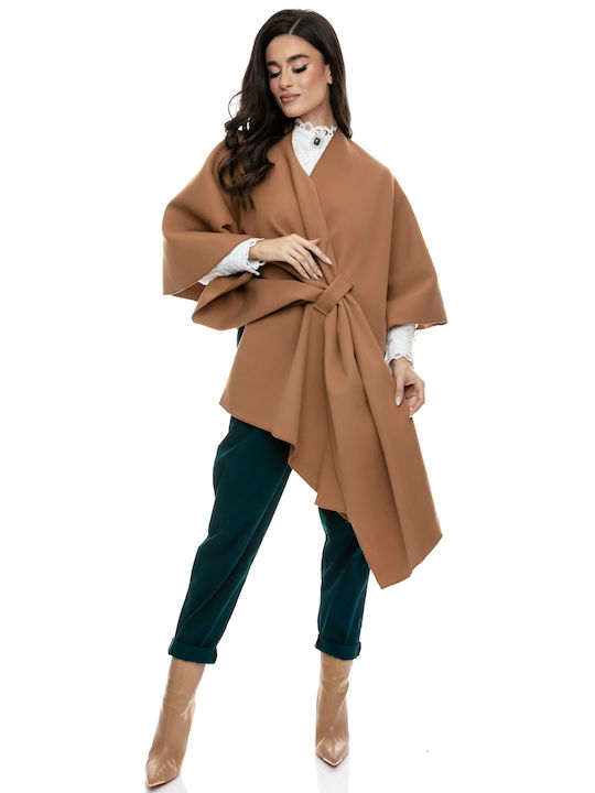 RichgirlBoudoir Long Women's Poncho Brown