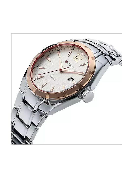 Curren Watch Battery with Silver Metal Bracelet