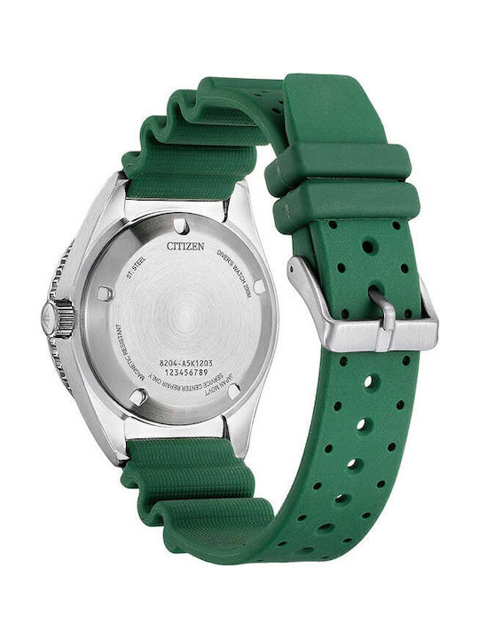 Citizen Promaster Marine Ανδρικό Ρολόι Αυτόματο με Πράσινο Καουτσούκ Λουράκι