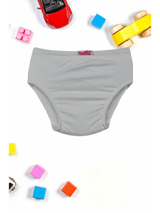 Poopes Kids' Diaper Underwear White