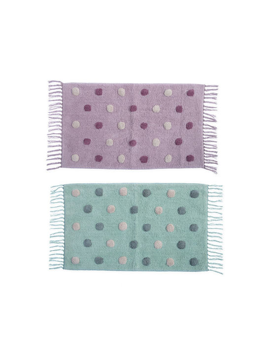 Nef-Nef Homeware Πατάκι Μπάνιου Βαμβακερό Serendipity 034006 Green 50x80εκ.