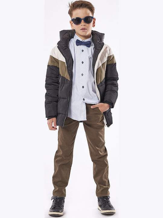 Kids' Casual Jacket Long with Hood Multicolour