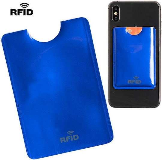 Αυτοκόλλητη Θήκη Καρτών RFID σε Μπλε χρώμα