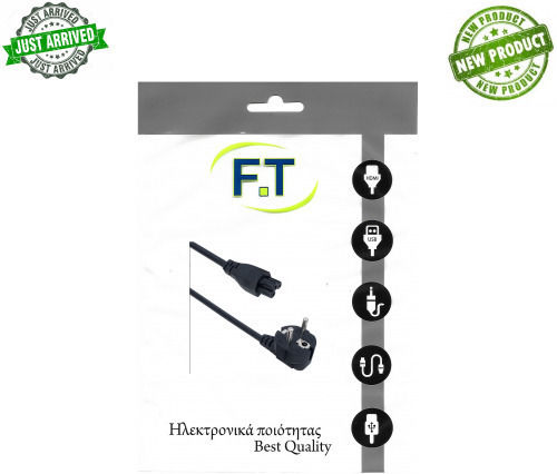 FT Schuko - IEC C5 Cable 1.5m Μαύρο FTT16-18362