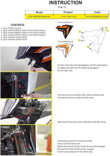 C-Racer Motorcycle Windshield & Windscreen Tinted Visor for KTM 390 Adventure FSC-KTM390ADV-O