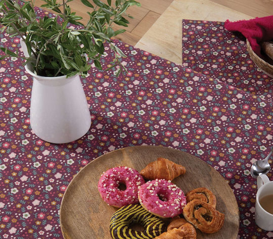 Nef-Nef Homeware Față de masă Din Bumbac Rezistent la pete Livingry fructe de pădure 140x140cm