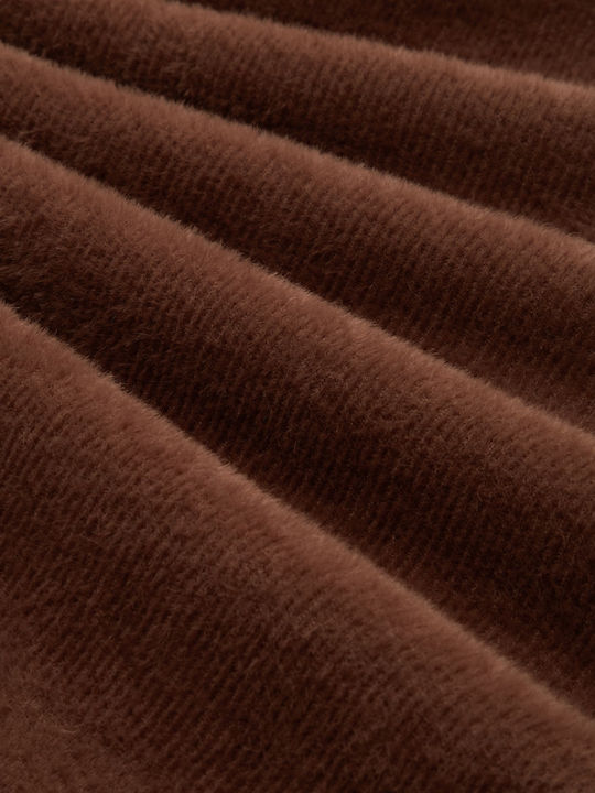 Feather Yarn Jachetă de damă tricotată în Maro Culoare
