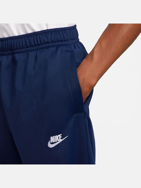 Tracksuit Glossy with Elastic Navy Blue