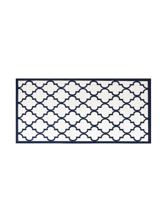 vidaXL Rug Outdoor Rectangular Blue/White