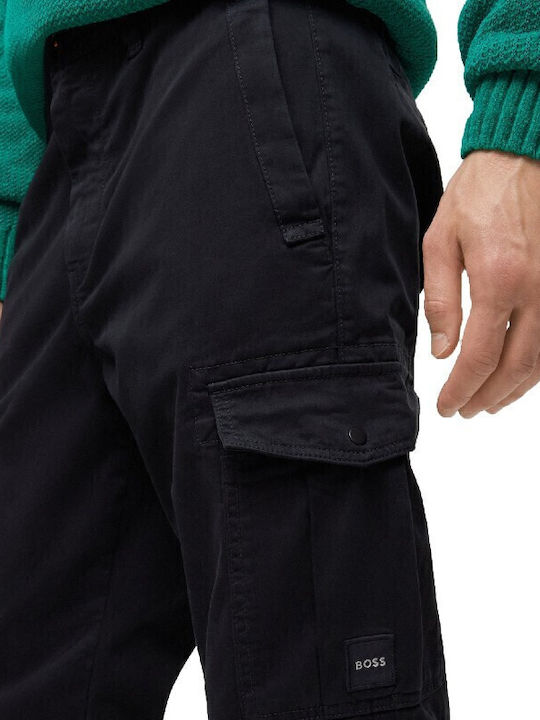 Men's Elastic Regular Fit Black Trousers